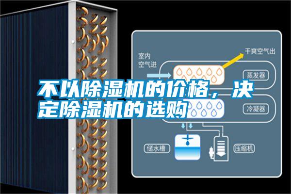 不以除濕機的價格，決定除濕機的選購