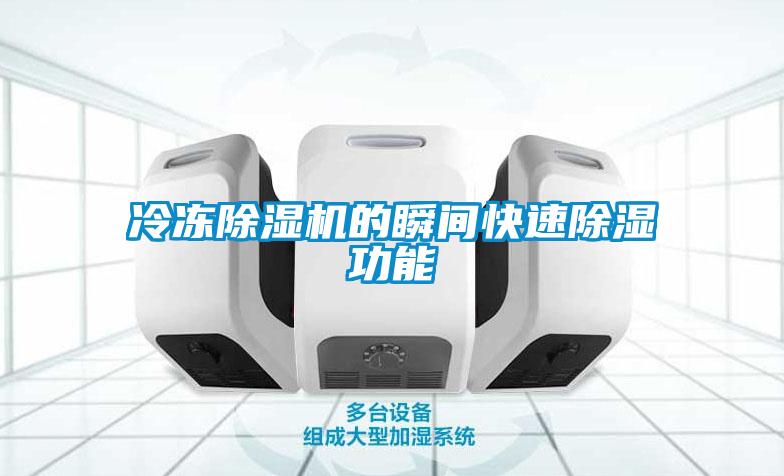冷凍除濕機(jī)的瞬間快速除濕功能