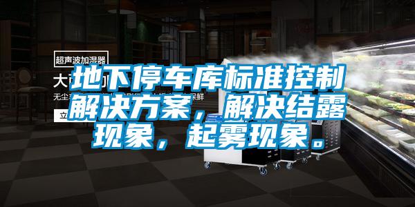 地下停車庫(kù)標(biāo)準(zhǔn)控制解決方案，解決結(jié)露現(xiàn)象，起霧現(xiàn)象。