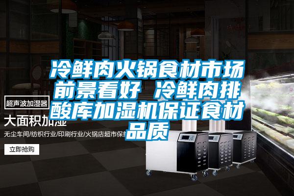 冷鮮肉火鍋食材市場前景看好 冷鮮肉排酸庫加濕機保證食材品質(zhì)