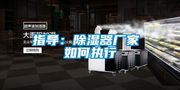 指導：除濕器廠家 如何執(zhí)行