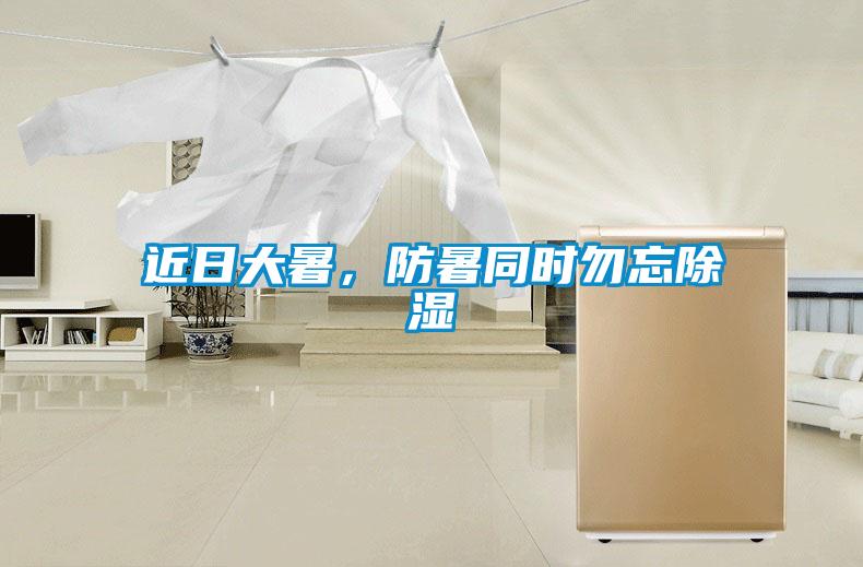 近日大暑，防暑同時(shí)勿忘除濕