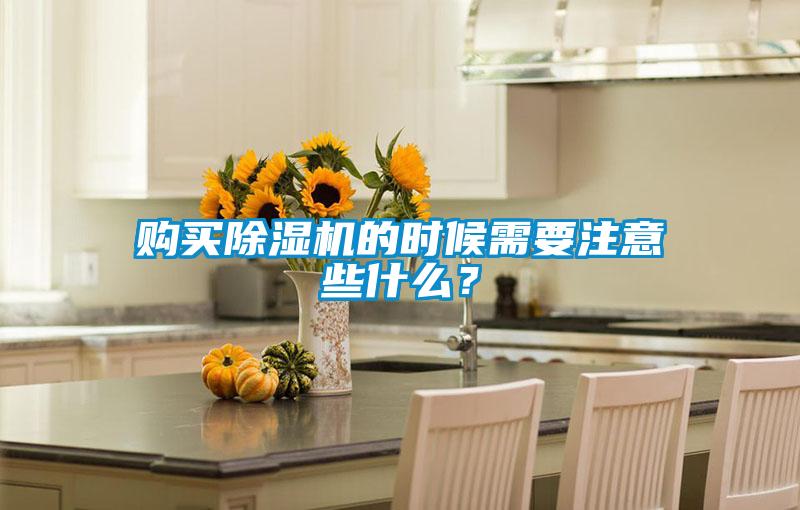 購買除濕機的時候需要注意些什么？
