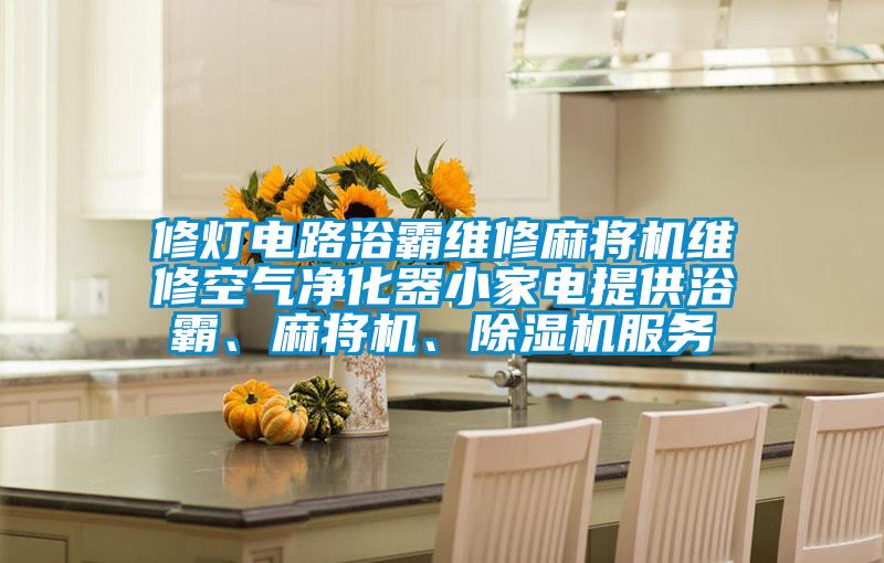 修燈電路浴霸維修麻將機(jī)維修空氣凈化器小家電提供浴霸、麻將機(jī)、除濕機(jī)服務(wù)