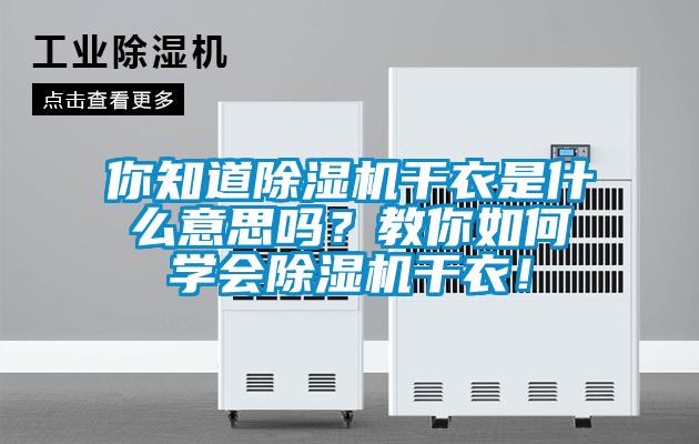 你知道除濕機(jī)干衣是什么意思嗎？教你如何學(xué)會除濕機(jī)干衣！