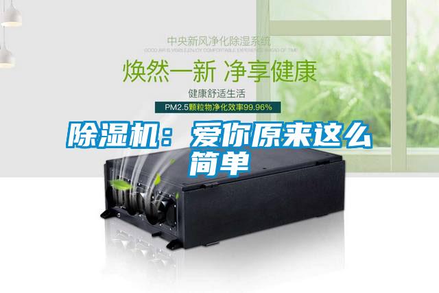 除濕機：愛你原來這么簡單