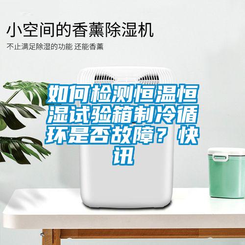 如何檢測恒溫恒濕試驗箱制冷循環是否故障？快訊
