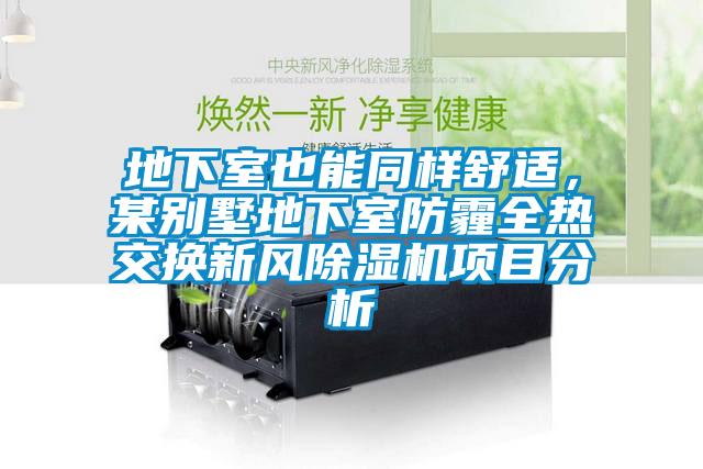 地下室也能同樣舒適，某別墅地下室防霾全熱交換新風(fēng)除濕機(jī)項(xiàng)目分析