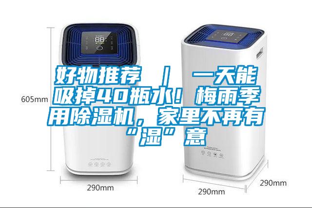 好物推薦 ｜ 一天能吸掉40瓶水！梅雨季用除濕機，家里不再有“濕”意