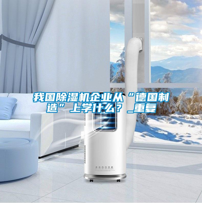 我國除濕機企業(yè)從“德國制造”上學什么？_重復