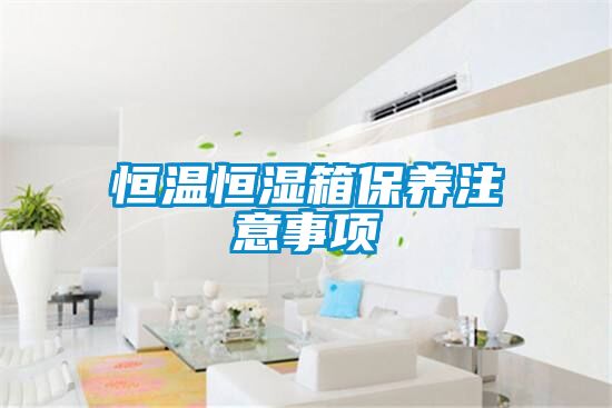 恒溫恒濕箱保養注意事項
