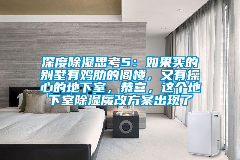 深度除濕思考5：如果買的別墅有雞肋的閣樓，又有操心的地下室，恭喜，這個地下室除濕魔改方案出現了