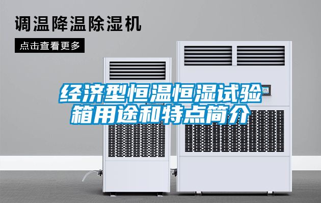 經(jīng)濟型恒溫恒濕試驗箱用途和特點簡介