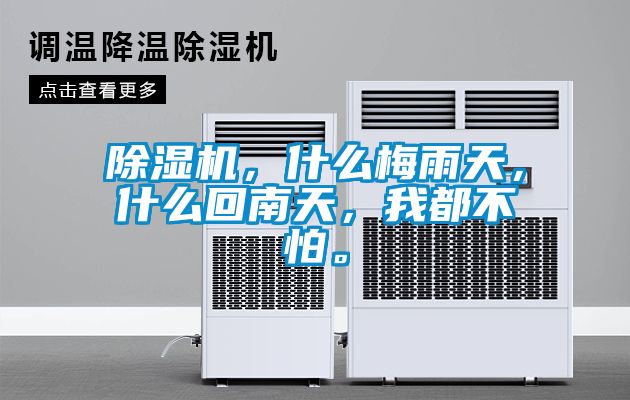 除濕機(jī)，什么梅雨天，什么回南天，我都不怕。