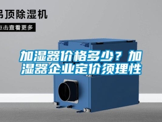 行業新聞加濕器價格多少？加濕器企業定價須理性