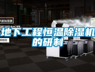 企業新聞地下工程恒溫除濕機的研制