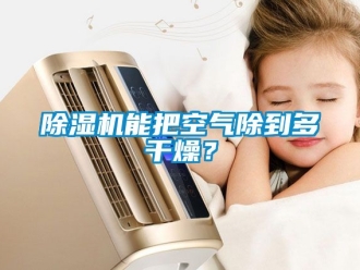 行業新聞除濕機能把空氣除到多干燥？